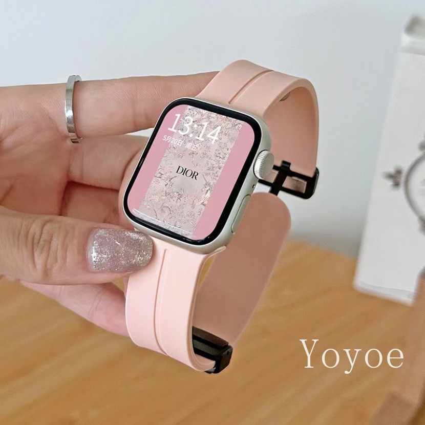 Dây đeo silicone cho dây đeo đồng hồ AW Series 11 10 46mm 9 44 45 40 41 42 38mm  Ultra 2 49 Bracelet iWatch 7 8 se 6 4 5 3 siêu 2 9