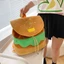 Ba lô Hamburger BAMBOOB, Túi đi học có dây rút có thể điều chỉnh Hamburger hoạt hình, Ba lô du lịch sức chứa lớn đa chức năng sáng tạo cho trẻ em