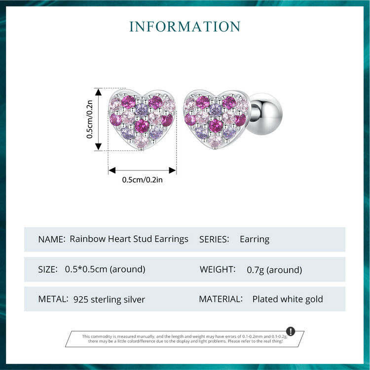 Bông Tai Bạc Bamoer 925 Tinh Tế Zircon Tai Dành Cho Nữ Bé Gái Quà Tặng BSE1044