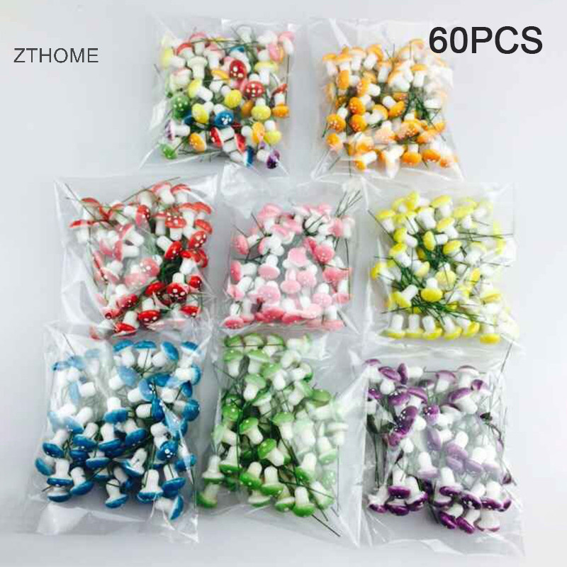 Zthome Hot! 60 Chiếc Nấm Nhân Tạo Vườn Cổ Tích Nhựa Thủ Công Trang Trí Sân Vườn HOT