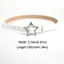 Thắt lưng MERIGGIARE, Thắt lưng da thiết kế sang trọng bằng kim cương giả Pentagram, Thắt lưng quần đa năng Y2K thông thường dành cho nữ Cô gái