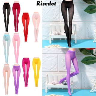 Risedot Búp Bê Lụa Vớ Phù Hợp Với 1 / 6 Nhiều Màu Sắc Quần Tất Quần Legging Mini Co Giãn