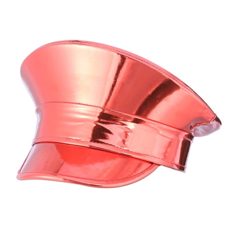 Dasbsug Lấp Lánh Mũ Đội Trưởng Thời Trang Bằng Sáng ChếLeather Đảng Nón Người Lớn Carnival Mũ Lễ Hội Âm Nhạc Sân Khấu Nón Câu Lạc Bộ Đêm H