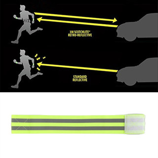 [Gazi1] Dây phản quang Dây đeo tay LED Ánh sáng phản quang Arm Arm Arm Armband Dây đai an toàn cho Boutique