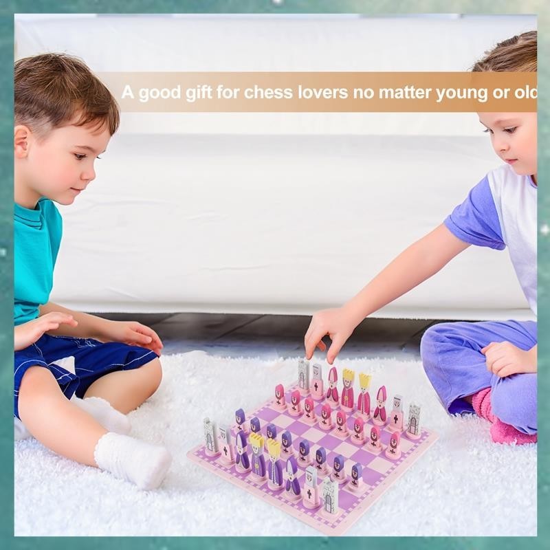 [D G Y J] Bộ cờ vua du lịch có bàn cờ giáo dục và người lớn Hồng