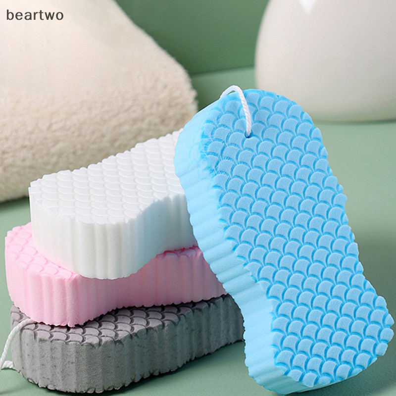< Beartwo > Fiber Body Scrub Bath Sponge Bàn chải tẩy tế bào chết Phòng tắm Hàng gia dụng Vườn nhà đẹp