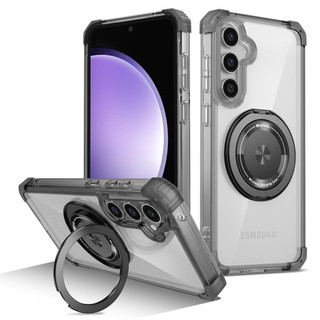 Dành cho Samsung S23 FE Ốp điện thoại trong suốt 360°Chân đế vòng từ tính xoay được Chống sốc Vỏ mỏng trong suốt