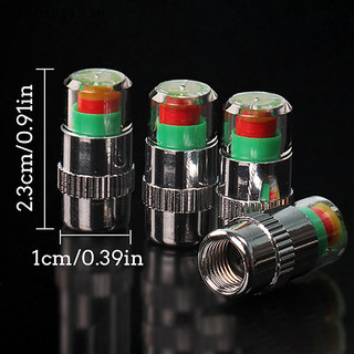 Srvn 4 Cái / bộ Chỉ Báo Áp Suất Lốp Xe Ô Tô Đồng Hồ Đo Áp Suất Lốp Cảnh Báo Nắp Van Cảm Biến.