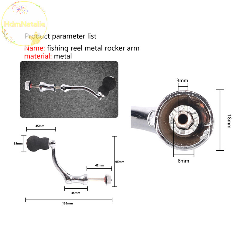 Hdmnatalie Máy Quay Phụ Kiện CNC Full Kim Loại Vừa Lớn Cánh Tay Rocker Máy Câu Sửa Đổi Dụng Cụ Câu Cá Phụ Kiện VN