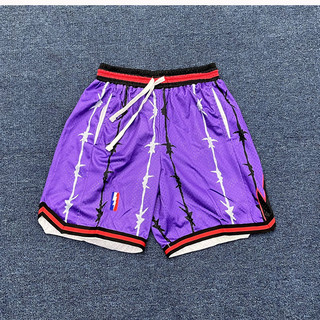 Quần bóng rổ thường ngày kiểu Mỹ Orlando Magic Team Retro thêu dài đến đầu gối Quần short thể thao