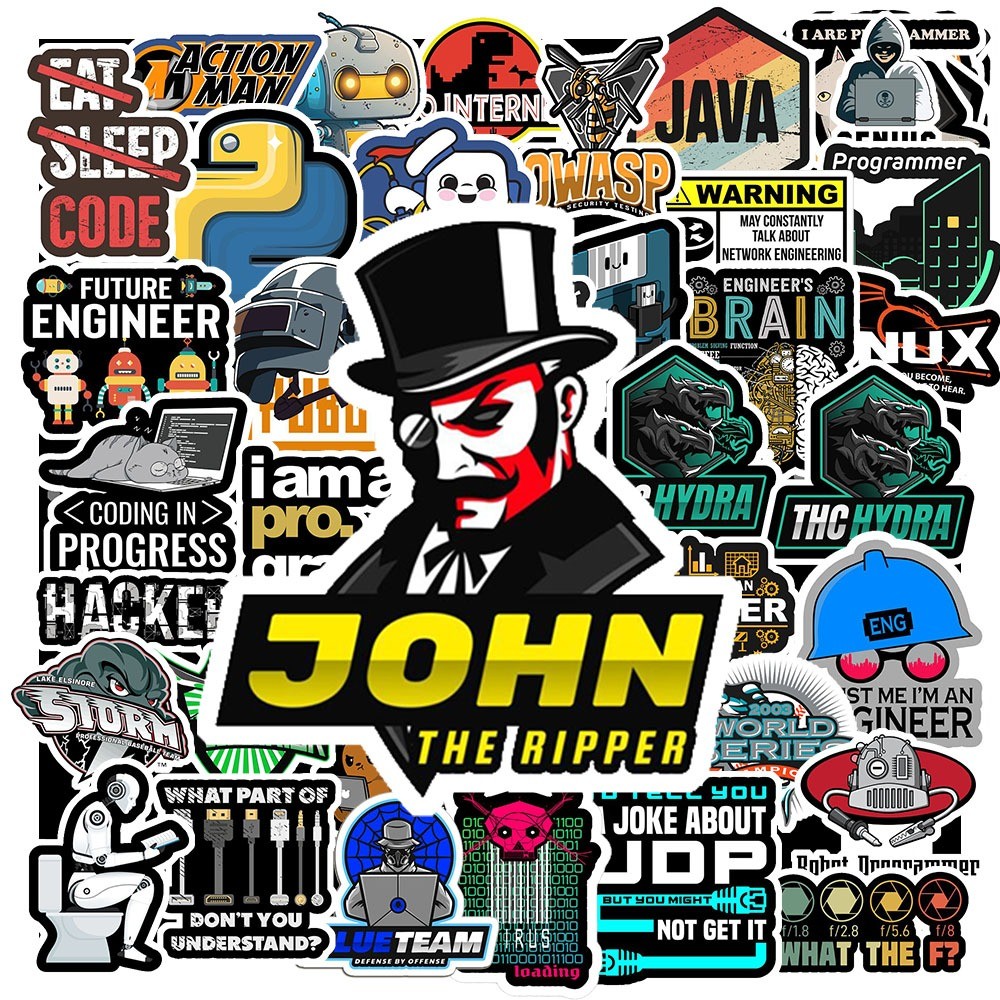 Set 50 Sticker Developer – Decal Lập Trình | Chống Nước | Dán Mũ Bảo Hiểm, Laptop, Xe, Vali