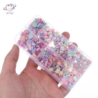 HFTOY 1 Bộ Sáng Tạo Rời Miếng Đệm Hạt Làm Vòng Tay Vòng Cổ 10 / 24 Lưới Cô Gái Bộ Trang Sức DIY Handmade Đính Hạt Đồ Chơi Trẻ Em Quà Tặng ~