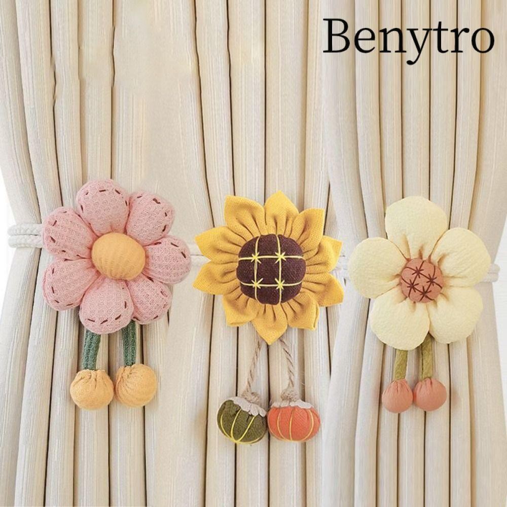 Khóa rèm BENYTRO, Dây thun hoạt hình hình hoa hoạt hình Dây buộc rèm, Dây rèm có thể điều chỉnh thời trang Trang trí nhà phòng trẻ em
