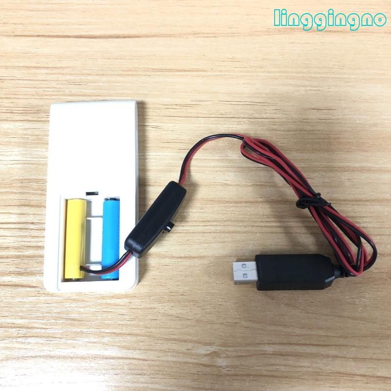 Rr 3V AAA Giả Adapter Cáp Chuyển Đổi Nguồn USB Thay Thế 2 AAA