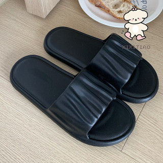 Xixitiao Dép Lê Mùa Hè Cho Nữ Màu Trơn Đơn Giản Thích Hợp Mang Ở Nhà Đế Mềm Eva