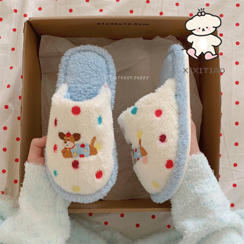 Xixitiao Cotton Dép Nam Nữ Thu Đông Thời Trang Phong Cách Nhật Bản Phù Hợp Với Cặp Đôi Chống Trơn Trượt Com
