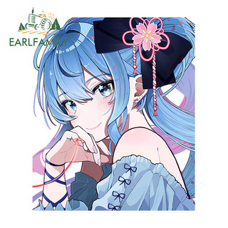 EARLFAMILY Hoshimachi Suisei Hololive Xe Dán Anime Cô Gái Dễ Thương Kính Chắn Gió Ván Trượt Laptop PVC Decal Cá Tính Chống Thấm Nước Kiểu Dáng Xe