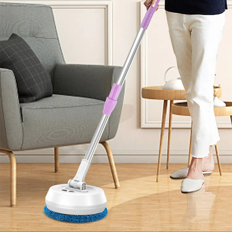 Máy quét không dây có thể sạc lại, Máy làm sạch điện, chổi lau nhà quay, ướt và khô, Thích hợp cho Windows, sàn, trần nhà