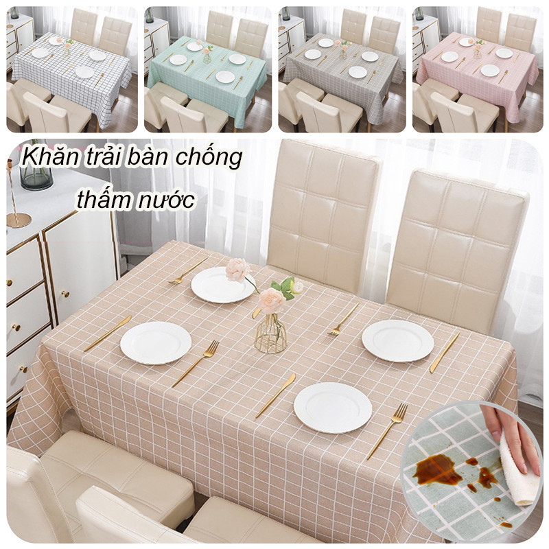 Khăn trải bàn caro chất liệu PVC không thấm nước dùng làm phông nền chụp ảnh picnic，phủ bàn ăn