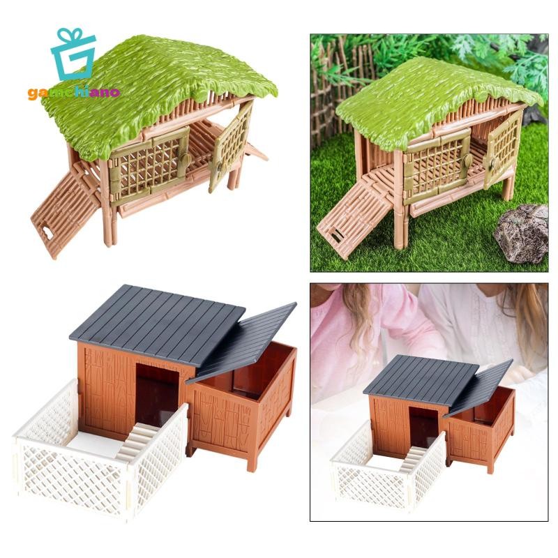 Gamchiano Lồng Gà Đồ Chơi Xây Dựng Thu Nhỏ Nhà Gà Hàng Rào Tương Tác Quà Tặng Giả Vờ Chơi Trang Trại Đồ Chơi Cho Trẻ Em