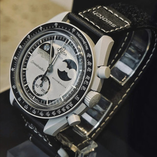 Moonwatch Earthphase Full Chức năng Quarz Chronograph Đồng hồ đeo tay Master 40mm Khám phá hành tinh với hộp gốc
