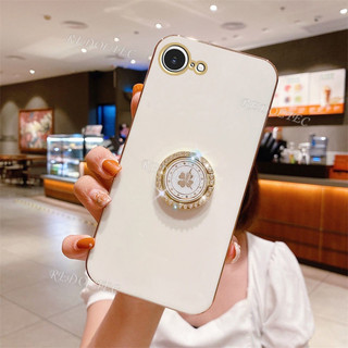 Dành Cho iPhone 16e Vỏ 2025 Thiết Kế Mới Dành Cho iPhone16e Cho iPhone 16 e Sang Trọng Silicon Mềm Mạ Điện Ốp Lưng Điện Thoại Có Giá Đỡ Nhẫn