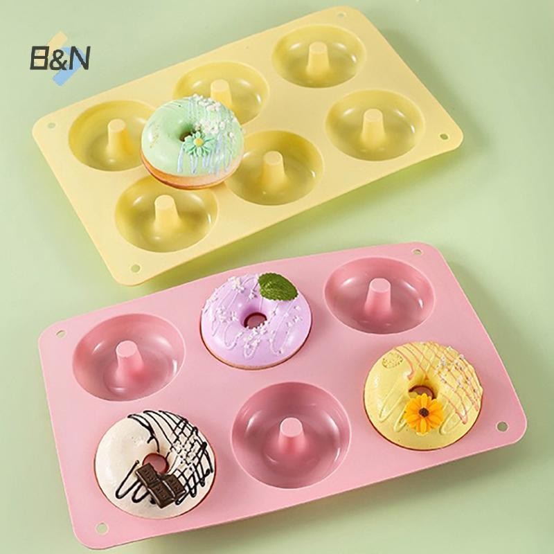 B & N 1 6 Bánh Donut Khuôn Silicon DIY Nhà Bếp Nướng Khuôn Khay Nướng Bánh Donut Làm Kẹo Khuôn Trang Trí Bánh Phụ Kiện.