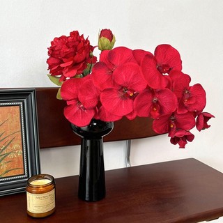 THEHOMECO Nhân Tạo Bướm Phong Lan, 10 Đầu Đa Màu Phalaenopsis Giả, Dây Sắt Sống Động Như Thật Lớp Lót Bên Trong Cảm Ứng Thật 98cm Hoa Lụa Trang Trí Đám Cưới
