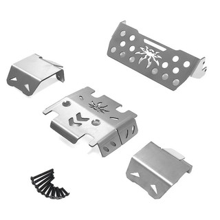 Thép không gỉ Kim Loại Ốp Lưng Khung Xe Giáp Bảo Vệ Tấm Trượt HD6100 Cho Croboll 1 / 7 MK07 JK07 RC Xe Sửa Đổi Và Nâng Cấp Các Bộ Phận-- * -