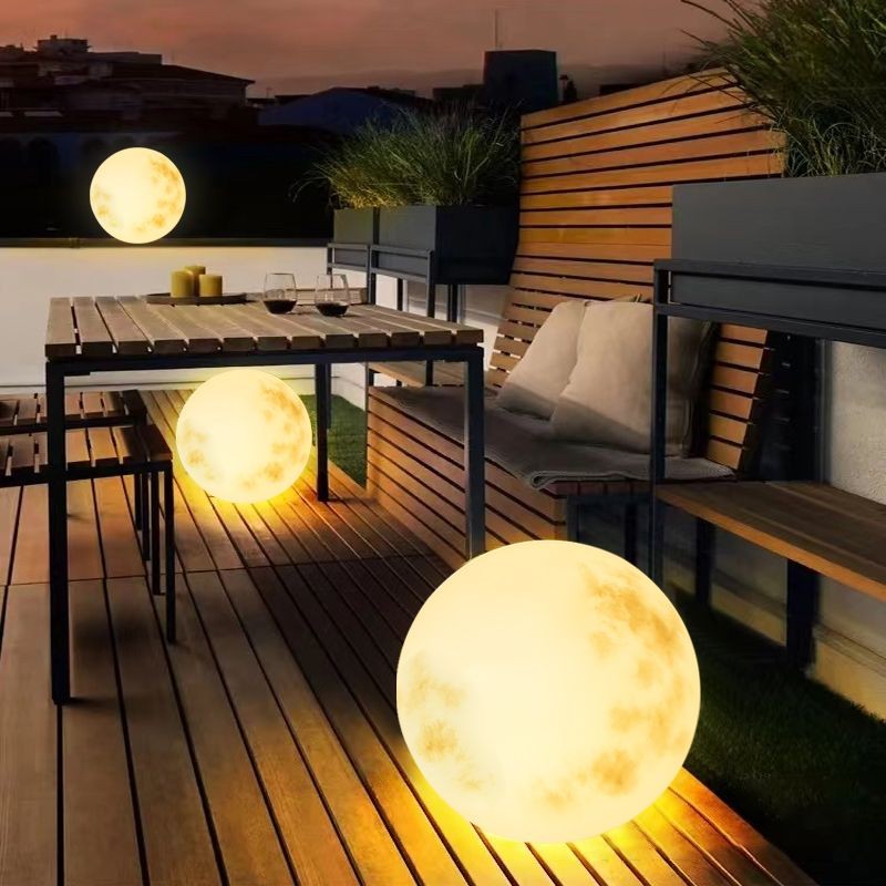 Đèn Mặt Trăng, Đèn Năng Lượng Mặt Trời Ngoài Trời Chống Thấm Nước, 16 Màu Rgb, Chiếu Sáng Trang Trí Cho Sân, Bãi Cỏ Và Sân Vườn