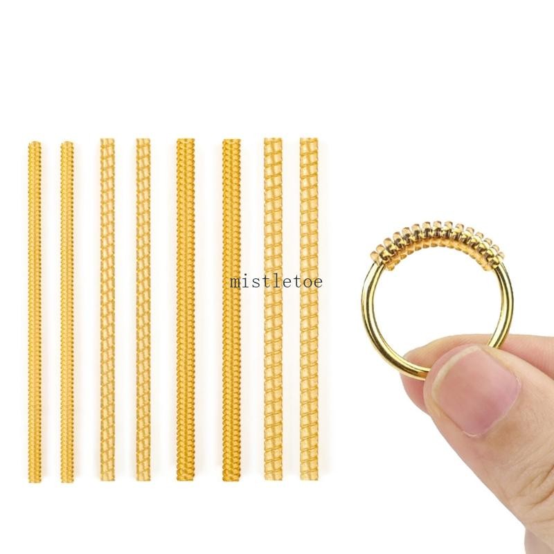 Mis 8 Chiếc Vòng Kích Thước Điều Chỉnh Xoắn Ốc Mùa Xuân Nhựa Bảo Vệ Trang Sức Resizer Vô Hình Rời Nhẫn Cuộn Dây Quấn Cho Nam Và Wo