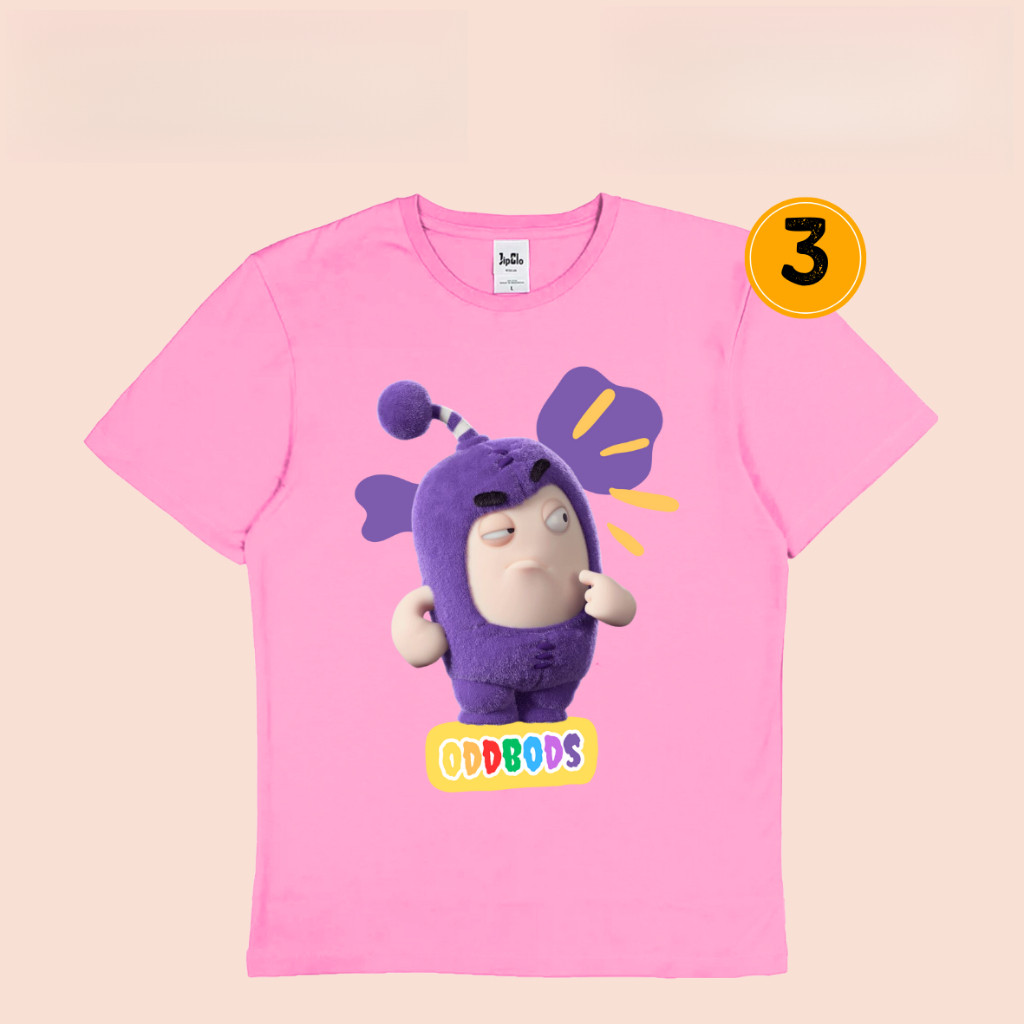 Oddbods Áo phông Jeff Kids thiết kế hoạt hình dễ thương thời trang & thoải mái cho trang phục hàng ngày của trẻ em