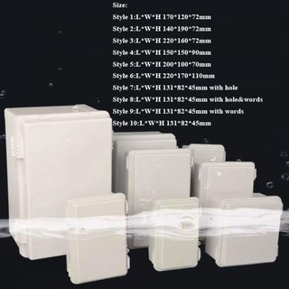 Hộp nối điện YSANH, Vỏ có công tắc kín ngoài trời màu trắng có chốt, Hộp phân phối IP67 bằng nhựa chống nước