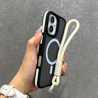 Sang Trọng Với Dây Buộc Mờ Ốp lưng iPhone 11 12 13 14 15 16 Pro Max Plus Ốp Lưng Từ Tính Ốp Lưng