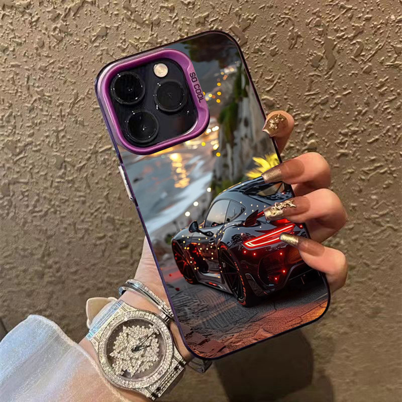 Dành Cho iPhone16 15 14 13 12 11 Pro Max 16e Cho iPhone XS Max X XR 8 7 Plus SE2020 2022 Dazzling Ô Tô Máy Bay Bạc IMD Kim Loại Cứng Chống Sốc