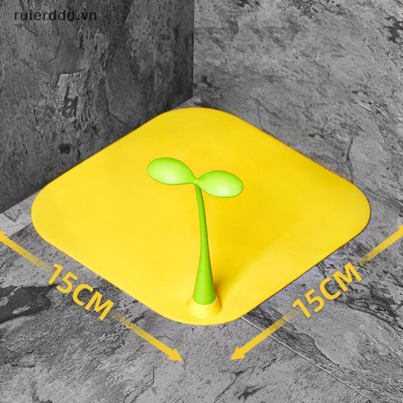 # Ruierdd # Plugs Small Grass Sprouts Sewer Bean Sprouts Shape Deodorant Mat Silicone Anti-insect Chống mùi Sàn thoát nước Bồn tắm nhà bếp.
