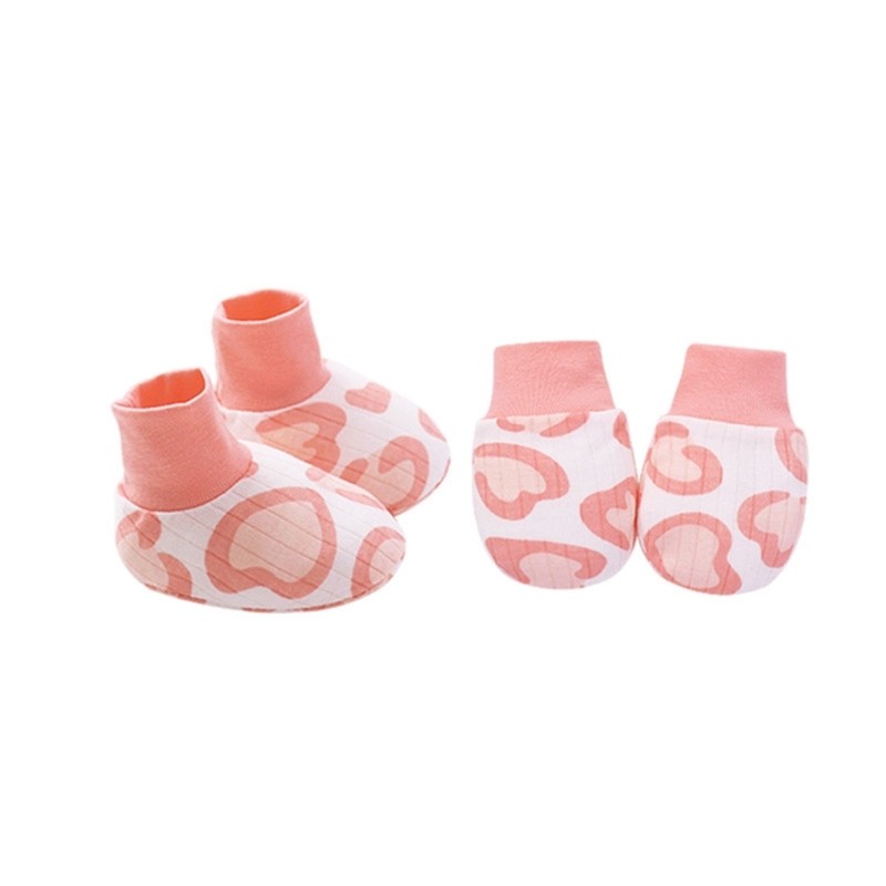 DY Scratch Mittens Tất Bộ Găng Tay Trẻ Tập Đi Găng Tay Cotton Găng Tay Giày