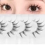 DELMER 8 Cặp Lông Mi Giả, Dày Đặc Tự Nhiên Little Devil Full Strip Mi, Ghép Mềm DIY Có Thể Tái Sử Dụng Lông Mi Mắt Trang Điểm