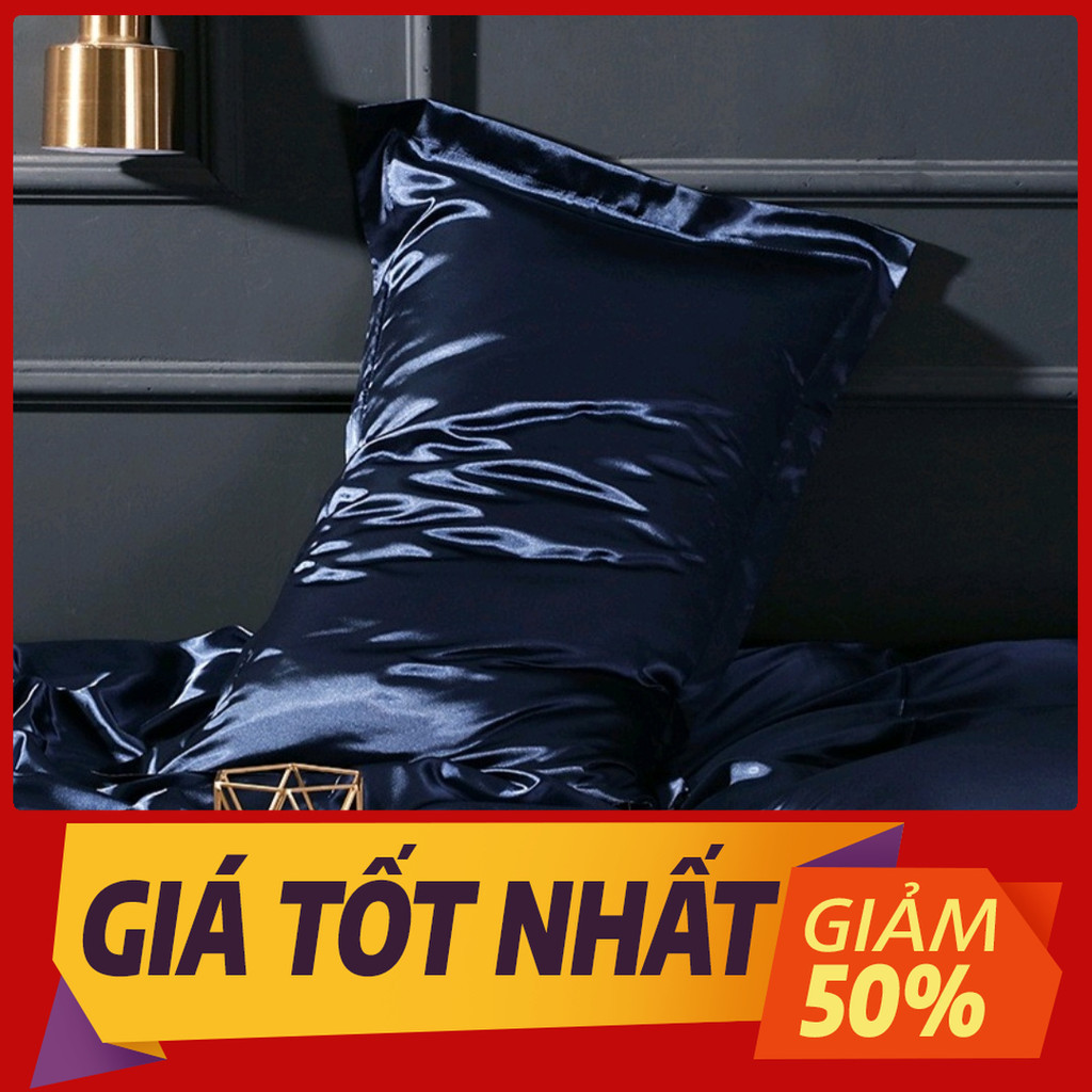 🧧GIẢM 50%🧧 Vỏ Gối Phi Lụa Silk Mềm Mịn, Thoáng Mát Cao Cấp Loại 1, Vỏ Gối Ôm Khóa Kéo_Chăn Ga Sỉ HCM