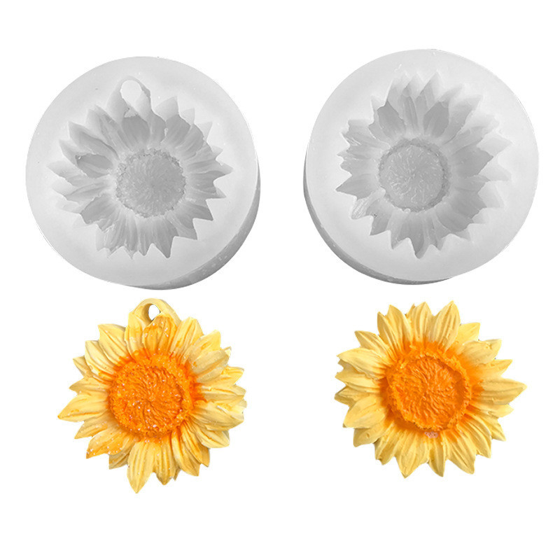 Hướng Dương Khuôn Silicon Hương Liệu Thạch Cao Xe Treo Khuôn handmade Xà Phòng Cảm Ứng DIY Khuôn Nướng Bánh