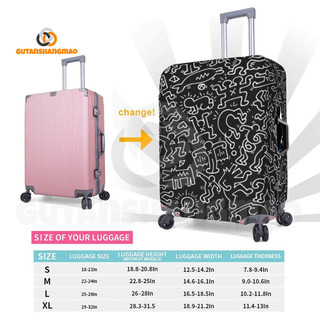 Keith Haring Hành Lý Có Thể Giặt Được Vali Bảo Vệ Chống Trầy Xước Vali Phù Hợp Với Hành Lý 18-32 Inch
