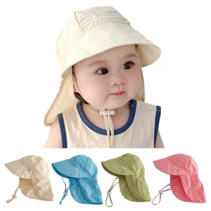 Mũ trẻ em thoáng khí exhila có vành rộng quấn vai Mũ Cotton thoải mái