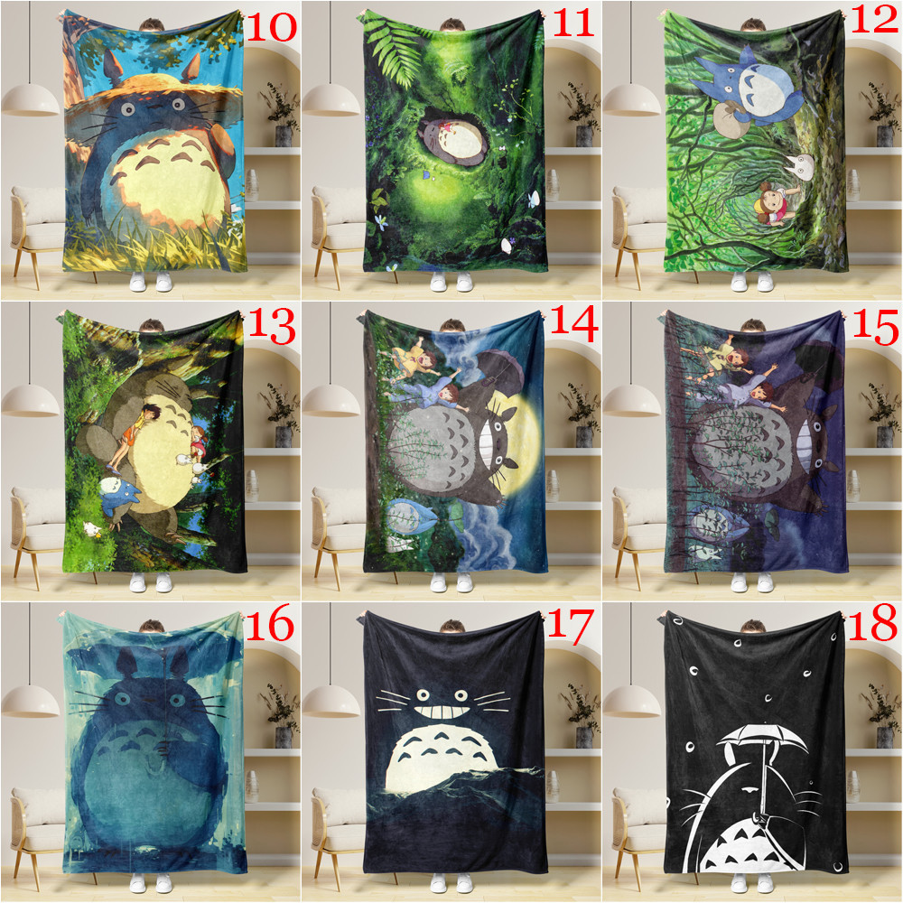 Hàng Xóm Của Tôi Totoro Flannel Chăn Một Mặt In Flannel Chăn Điều Hòa Không Khí Chăn Món Quà Tốt Nhất Cho Người
