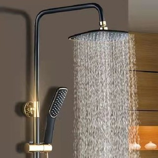 Bộ vòi sen cầm tay đa năng, xịt nước treo tường, đầu phun vàng đen