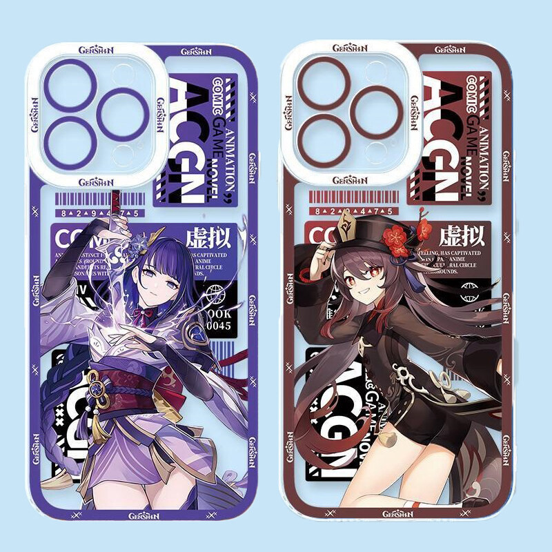 Phim hoạt hình Genshin Impact Wanderer Kaedehara Raiden Neuvillette Hu Tao Furina Ốp lưng cho Realme 3 5 5i 6i 6 7 9 10 12 Pro Plus 5s 5i 6i 7i 8i 9i NARZO50 C55 C53 C67 Pro 10 12 Bìa mềm