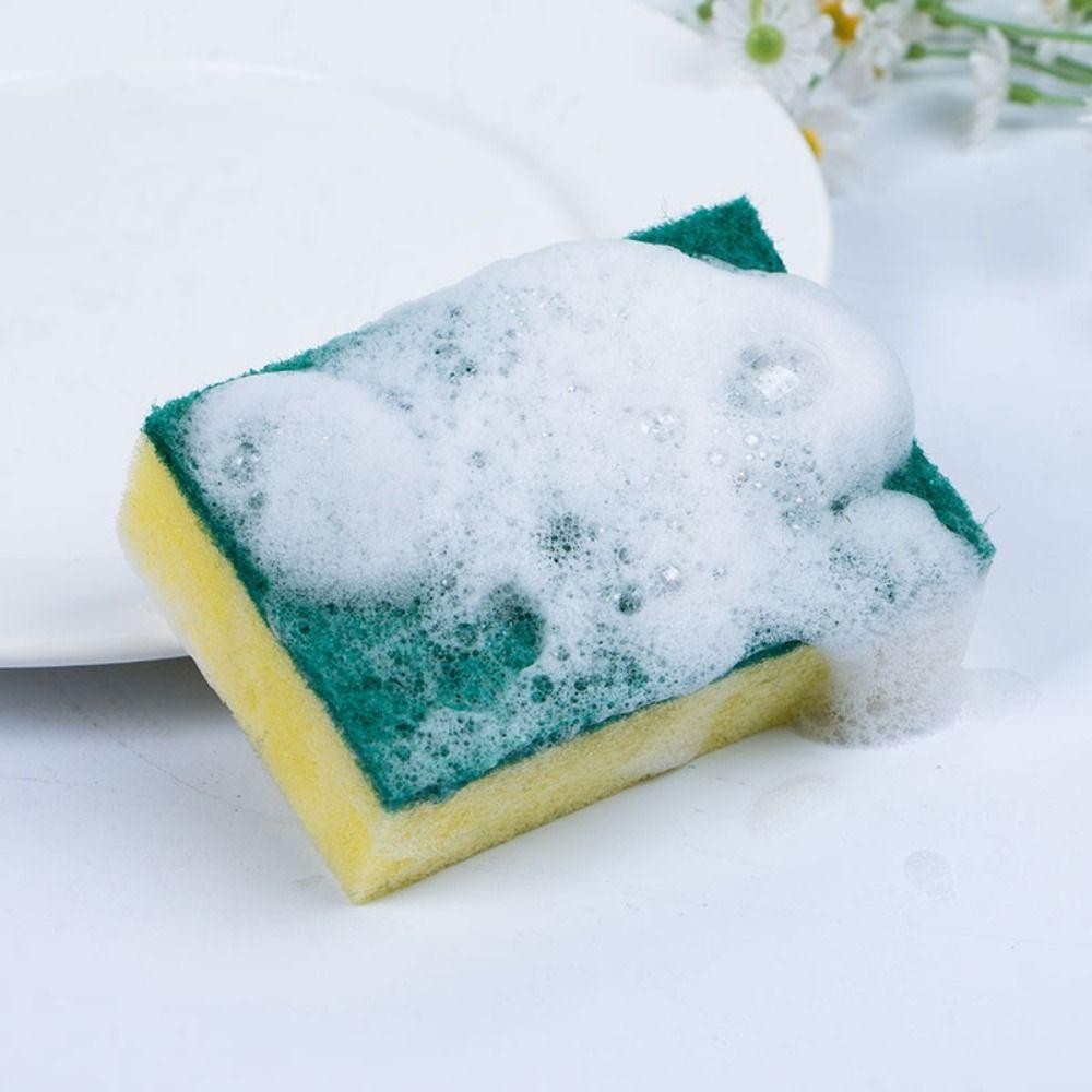 Miếng bọt biển rửa chén ODAKA, Dụng cụ làm sạch gia dụng Miếng bọt biển làm sạch nhà bếp bền bỉ Miếng cọ rửa sạch có thể tái sử dụng