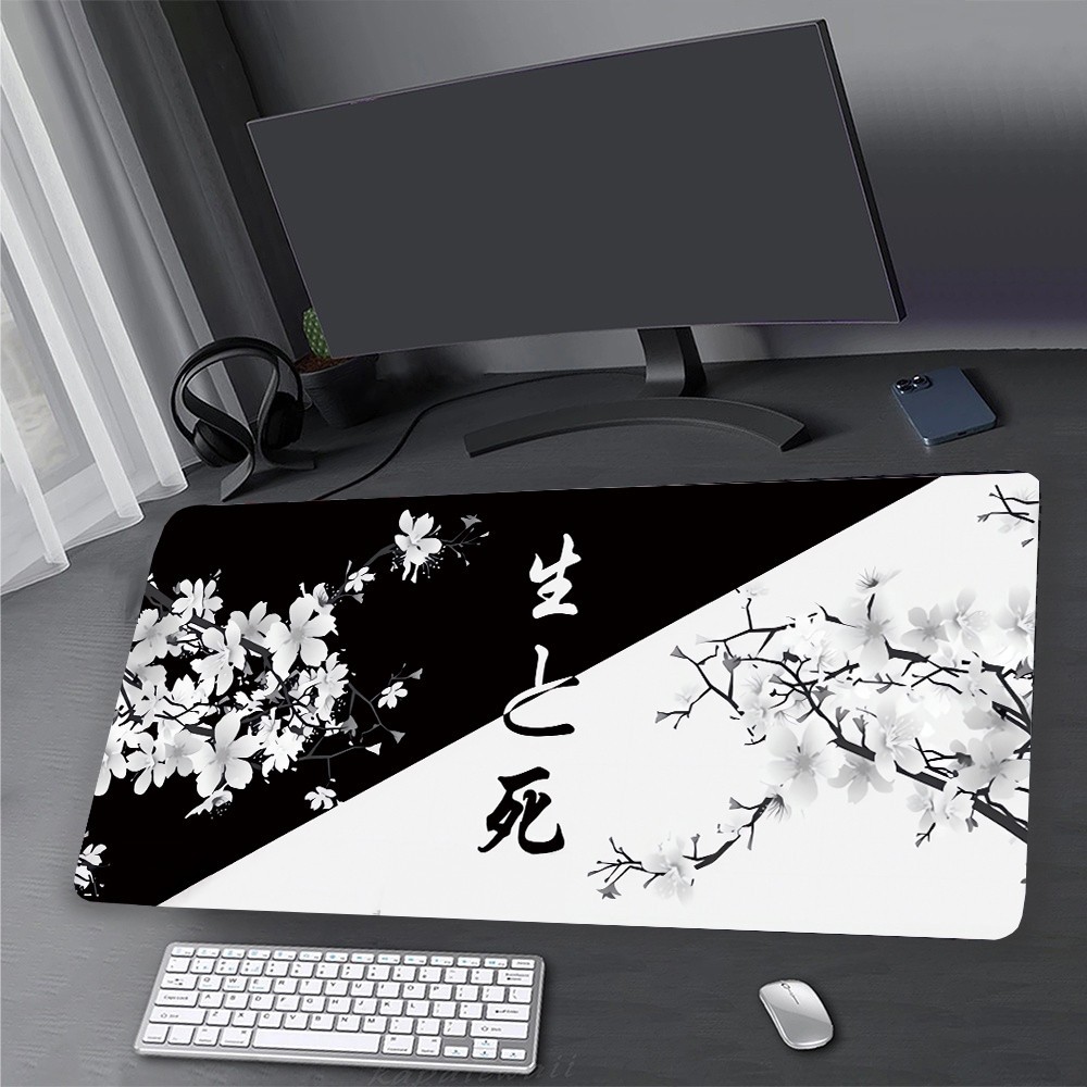 Lớn Phong Cách Nhật Bản Sakura Mouse Pad Fujiyama Gamer Mousepad 900x400mm Cao Su Tự Nhiên Để Bàn Thảm Phụ Kiện Chơi Game Thảm Bàn Phím Miếng Lót