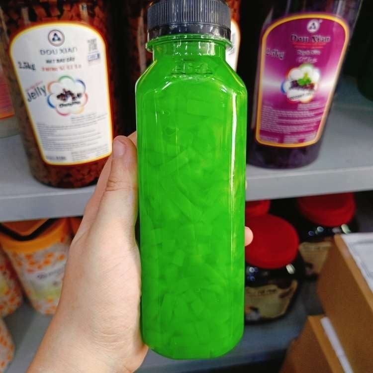 Thạch dừa trái cây chai 350g