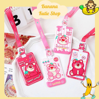 Dây đeo thẻ học sinh, bảng tên dành cho sinh viên Gấu Dâut dễ thương cute