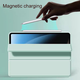 Ốp Lưng Đứng Bằng Da Silicon Mềm Trifold Cho Honor Pad GT Pro 12.3 MagicPad 2 12.3 Pad 9 9Pro 12.1 8 12 MagicPad 13 X9 X8 Pro 11.5 X8 Lite X8a 11 2024 Tự Động Ngủ Đánh Thức